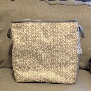 Thirty-One Gray and White Thermal Tote